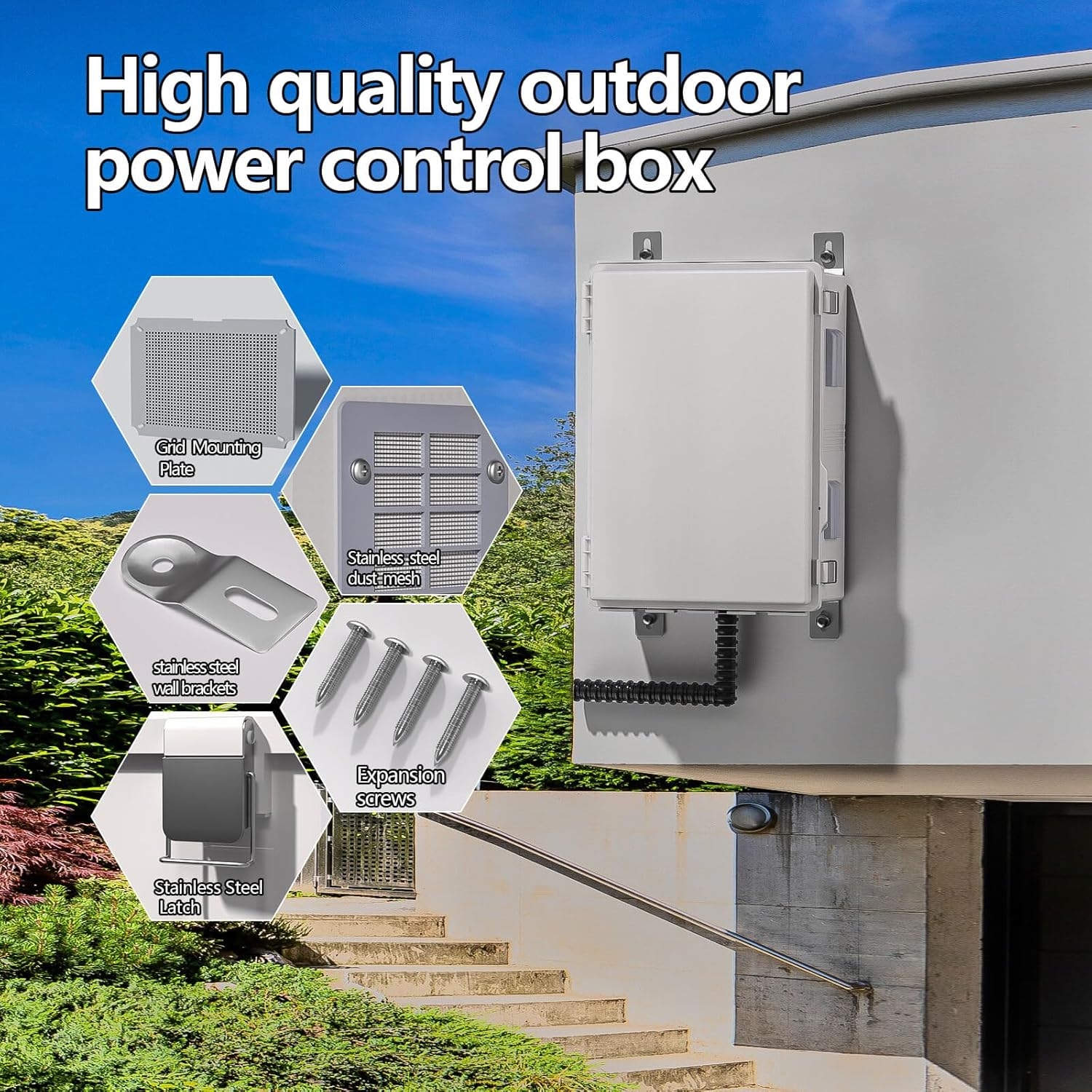 Animacyn ABS Electrical Junction Box, Ventilated Design, Cable Grommets