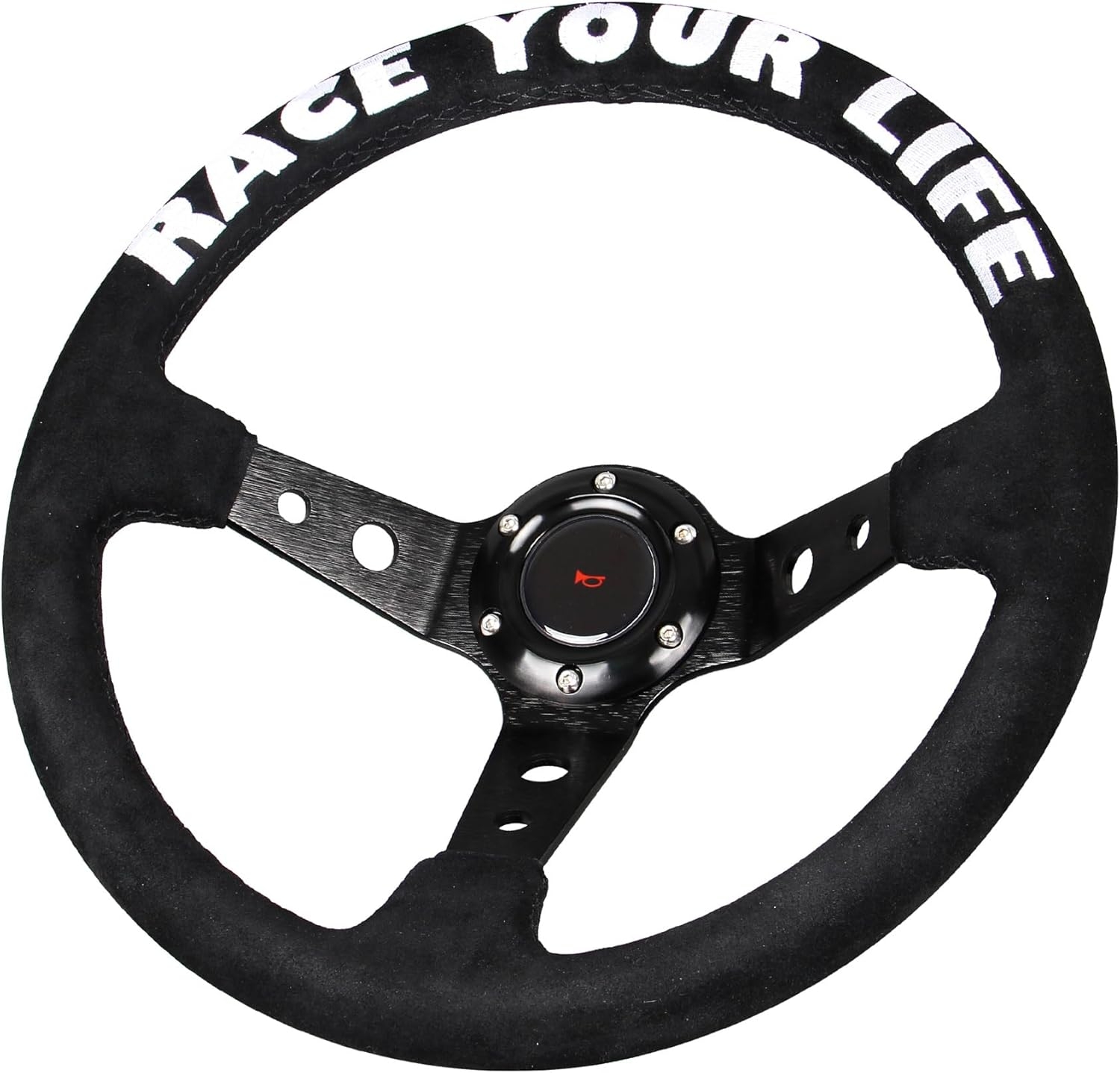 Drifting 350mm Steering Wheel - Yellow Leather Embroidery 6 Bolts Deep Dish Steering Wheel -13.8''Racing - Image 22
