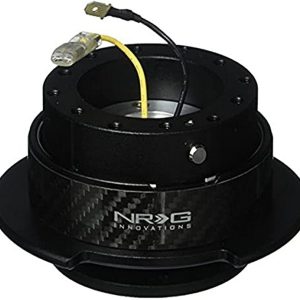 NRG Gen 2.5 Quick Release Kit – Black/CF Ring- 6×70 and 6x74mm Bolt Patterns, NRG-SRK-250CF
