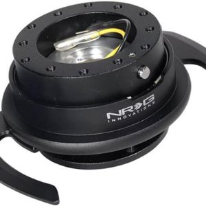 NRG GEN 4.0 Quick Release Kit Adapter, Black Body/Black Ring With Handles- 6×70 and 6x74mm Bolt Patterns NRG-SRK-700BK