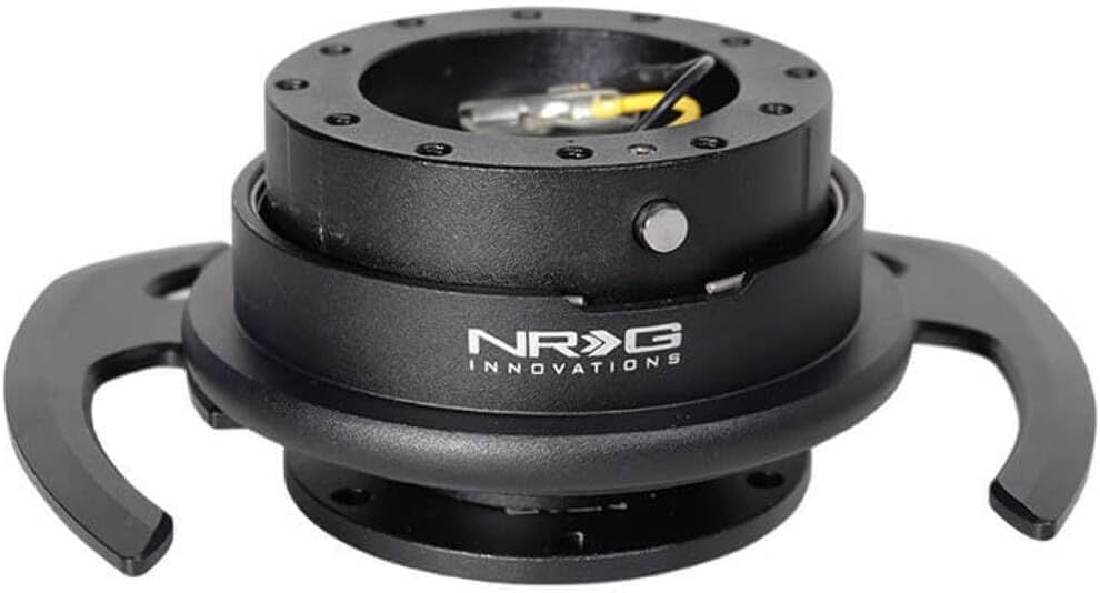 NRG GEN 4.0 Quick Release Kit Adapter, Black Body/Black Ring With Handles- 6x70 and 6x74mm Bolt Patterns NRG-SRK-700BK - Image 2