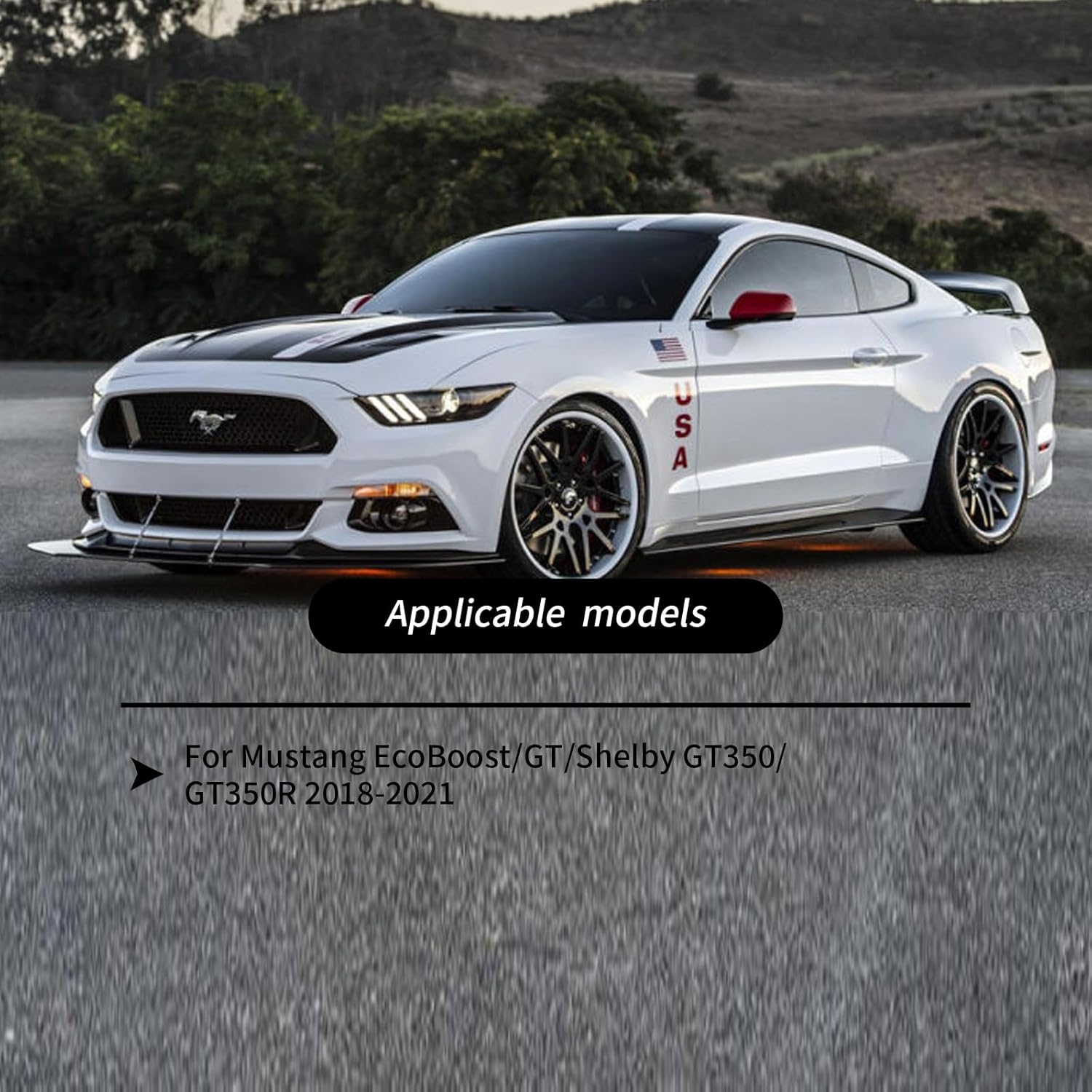 Carbon Fiber LED Mustang Steering Wheel- EcoBoost/GT/Shelby GT350/GT350R 2018-2023, LED Shift Indicator Racing Display, D-shaped Flat-bottom Perforated Leather Grip with Replacement Trim - Image 16