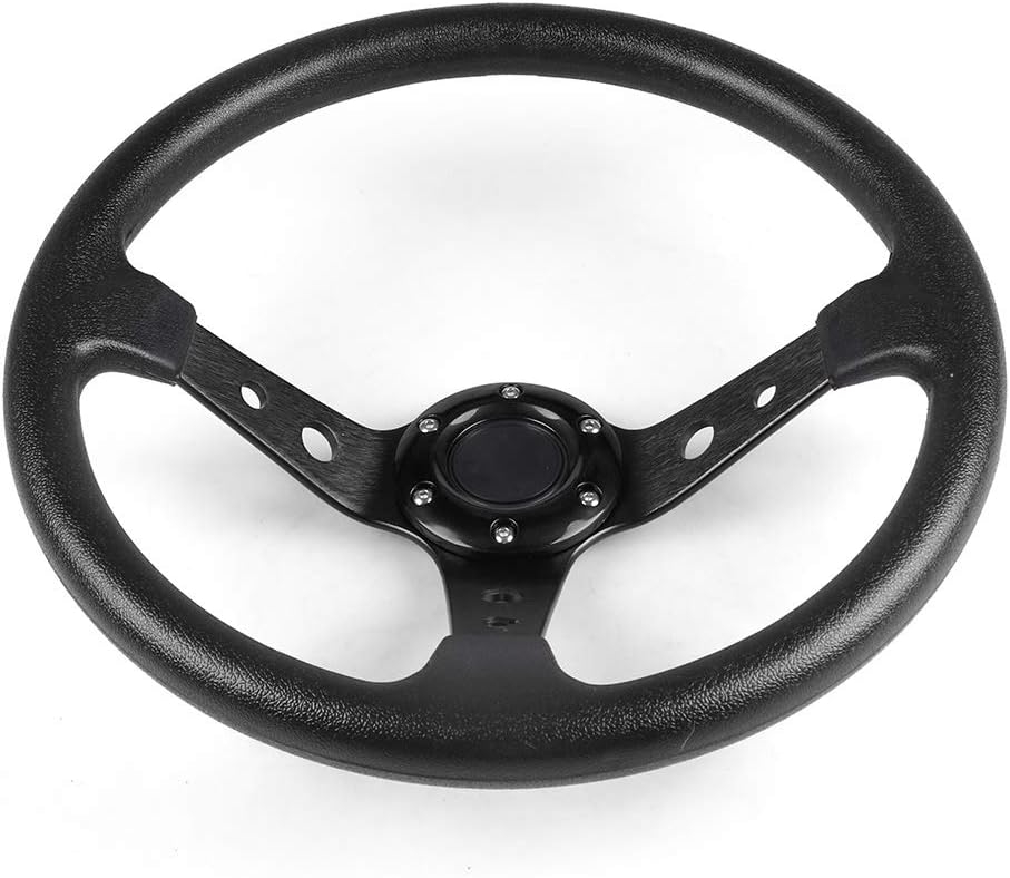350mm Leather Steering Wheel black With Adapter Plate - Car Racing 14inch 70mm PCD For Logitech G29 G920 G923 For Racing Game - Image 3