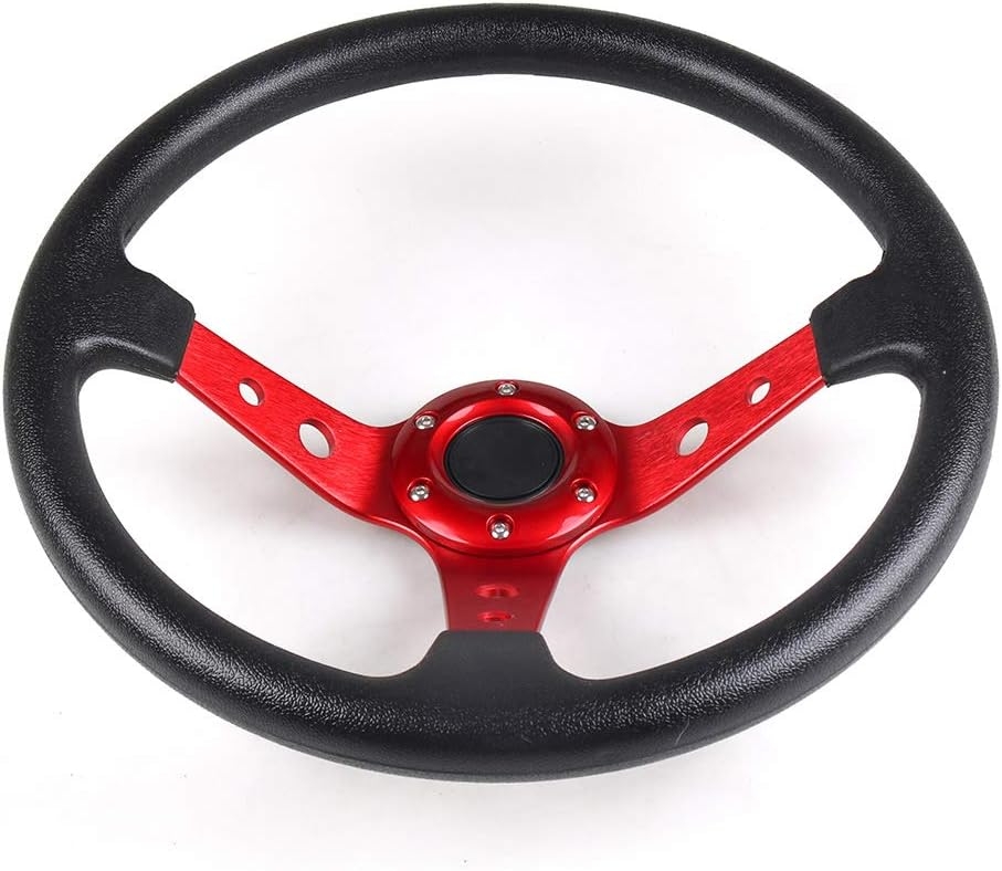 350mm Leather Steering Wheel black With Adapter Plate - Car Racing 14inch 70mm PCD For Logitech G29 G920 G923 For Racing Game - Image 12