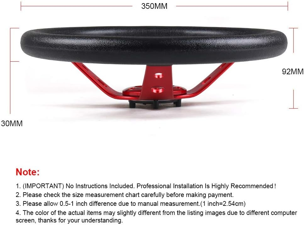 350mm Leather Steering Wheel black With Adapter Plate - Car Racing 14inch 70mm PCD For Logitech G29 G920 G923 For Racing Game - Image 13