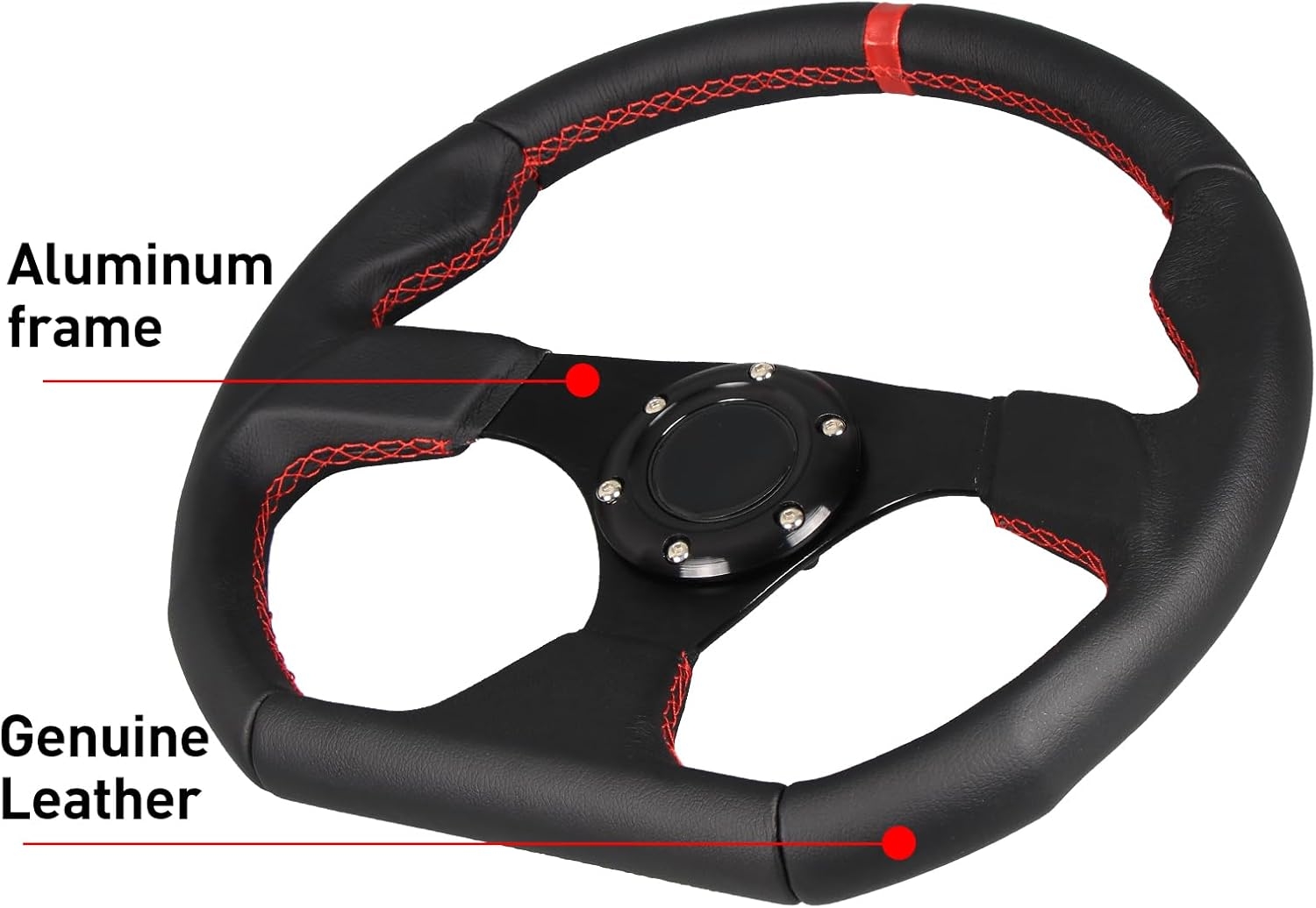 3 Color Microfiber Steering Wheel Leather 13.8”/350mm Drifting Deep Dish Steering Wheel For Car and Simulation PC Game - Image 8
