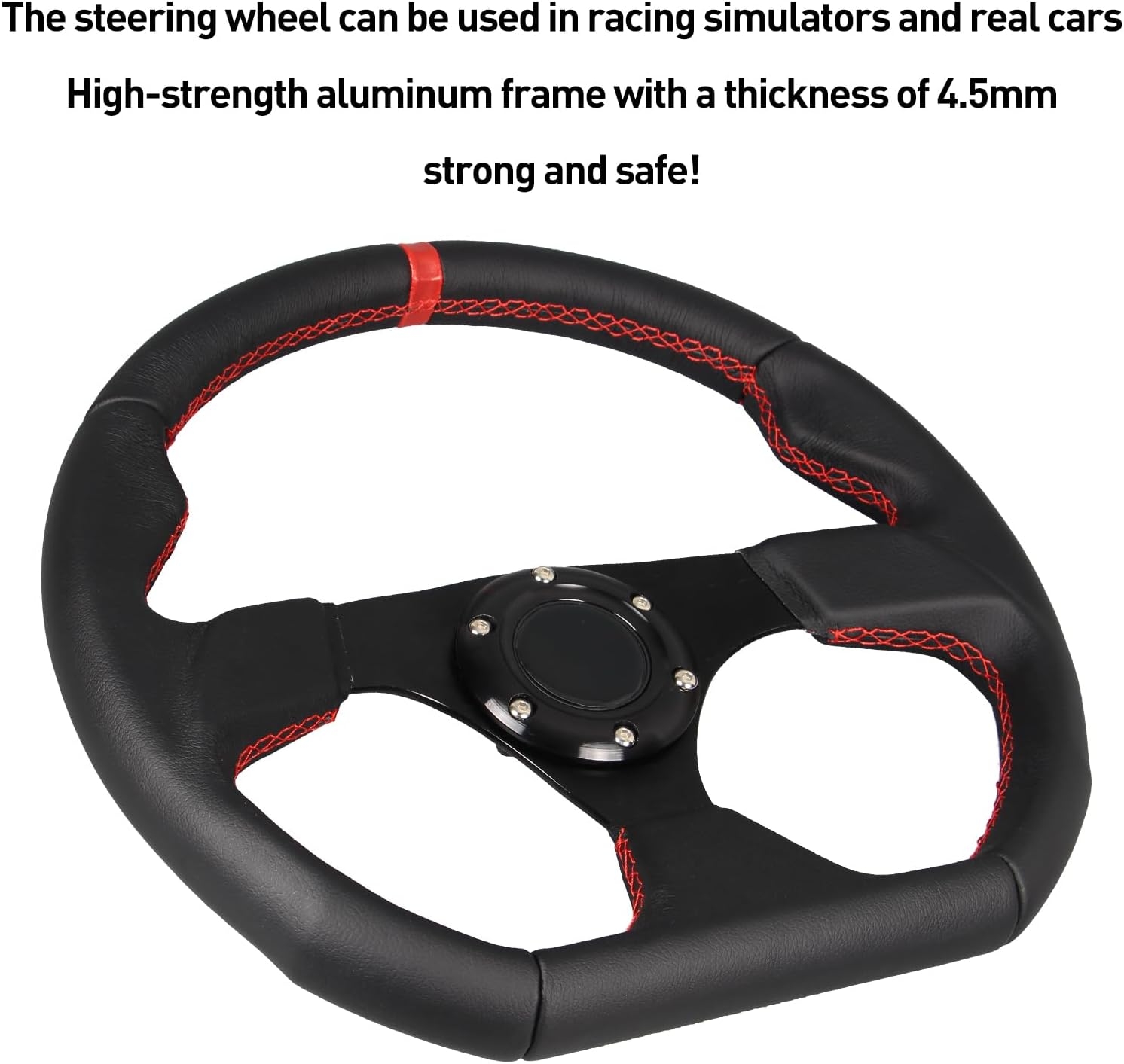 3 Color Microfiber Steering Wheel Leather 13.8”/350mm Drifting Deep Dish Steering Wheel For Car and Simulation PC Game - Image 10