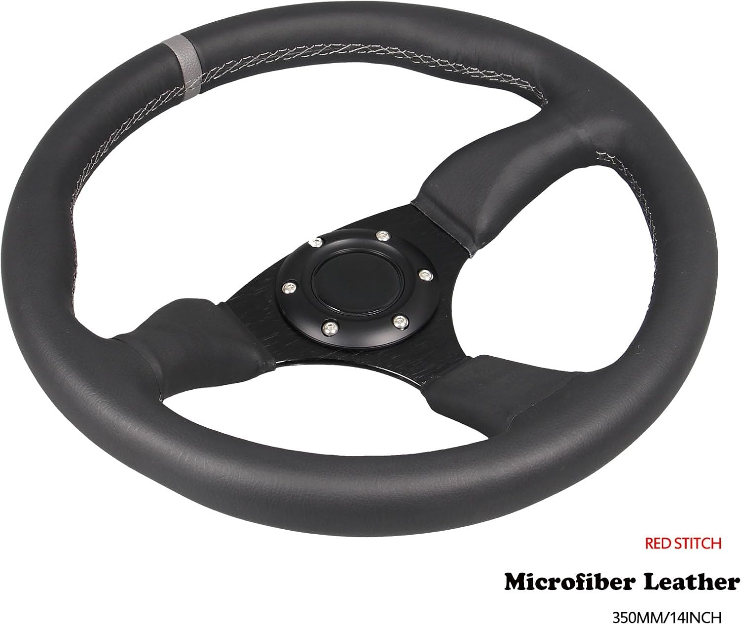 3 Color Microfiber Steering Wheel Leather 13.8”/350mm Drifting Deep Dish Steering Wheel For Car and Simulation PC Game - Image 14