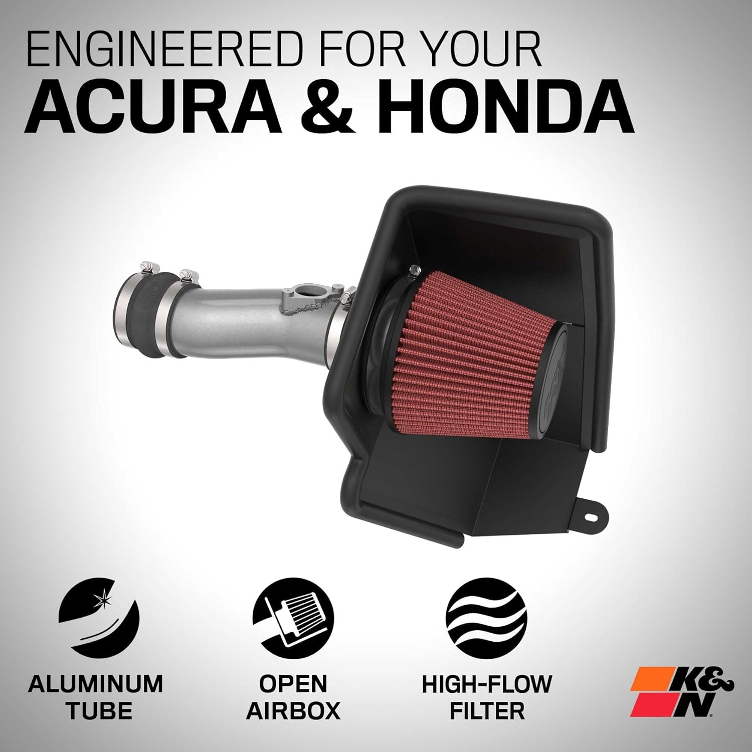 2023-2025 Honda Civic K&N Cold Air Intake System: High-Flow Air Filter, Increase Performance - 2023-2025 Acura/Honda: Integra, Accord- 69-1509TC - Image 2