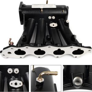 Intake Manifold Aluminum Compatible with Honda Civic Acura Del Sol Integra B Series VTEC Engines 1992-2001 Black