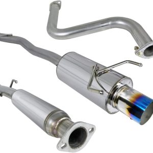 JDM Burnt Titanium Tint Catback Exhaust Muffler System Honda Accord 1990-1993