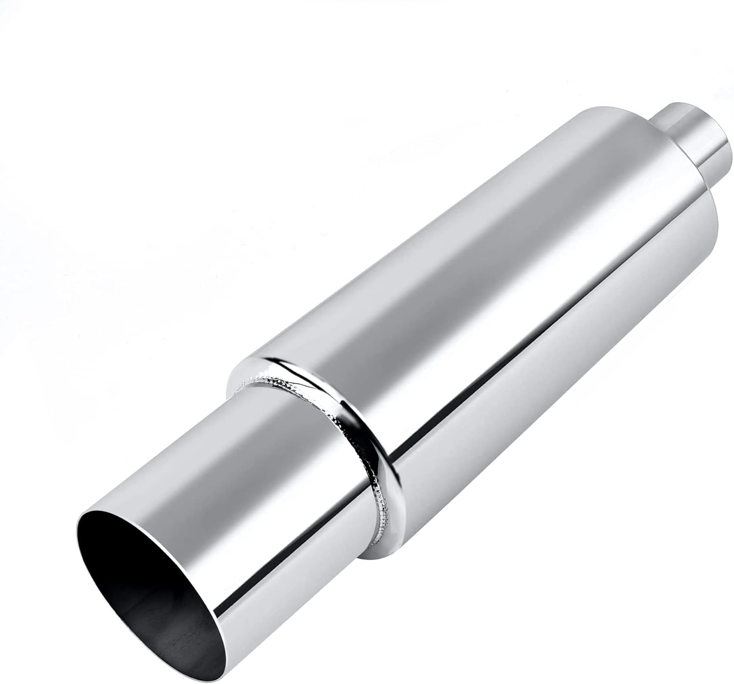 EVIL ENERGY Exhaust Muffler,Stainless Steel Exhaust Tip,Universal 14.6" Length (Burnt,2" Inlet 3" Outlet) - Image 12