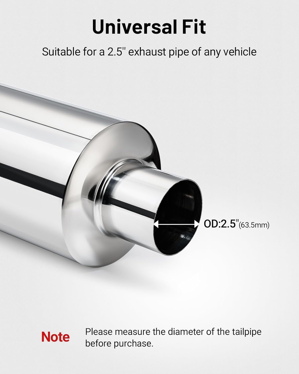 EVIL ENERGY Exhaust Muffler,Stainless Steel Exhaust Tip,Universal 14.6" Length (Burnt,2" Inlet 3" Outlet) - Image 14