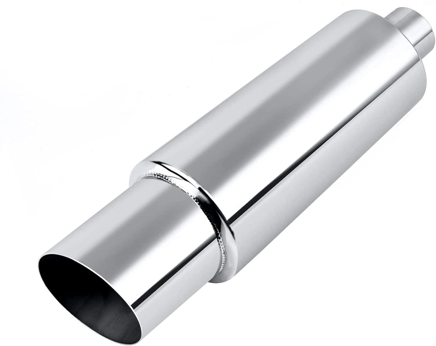 EVIL ENERGY Exhaust Muffler,Stainless Steel Exhaust Tip,Universal 14.6" Length (Burnt,2" Inlet 3" Outlet) - Image 17