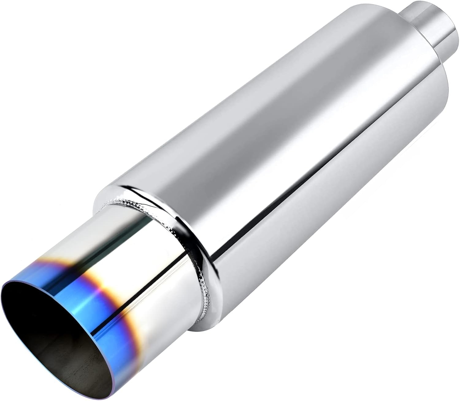 EVIL ENERGY Exhaust Muffler,Stainless Steel Exhaust Tip,Universal 14.6" Length (Burnt,2" Inlet 3" Outlet) - Image 22
