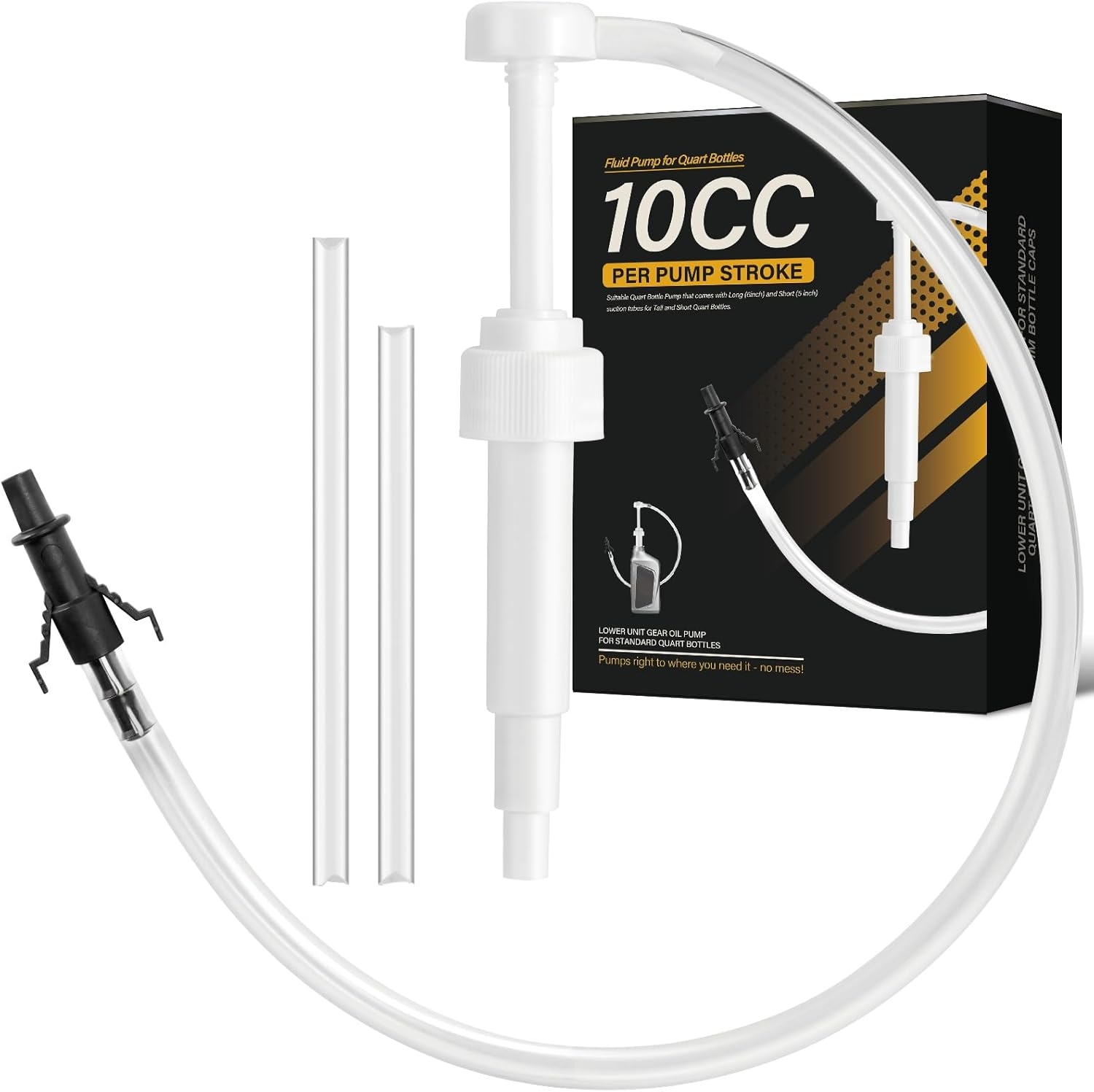 Fluid Pump for Standard Quart Bottles - 10cc Per Pump Stroke, Transmission Fluid Pump with 3rd Hand Adapter,differential fluid pump Transmission Fluid 2025 upgraded model with strong suction power