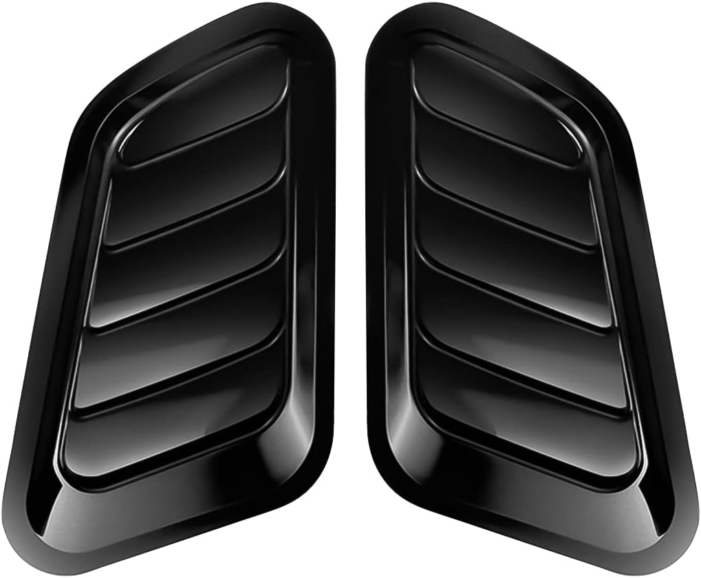 2PCS Universal Hood Air Vents for Car Hood Scoop, Bonnet Vent Hood Air Intake Trim Cover (Black) - Image 7