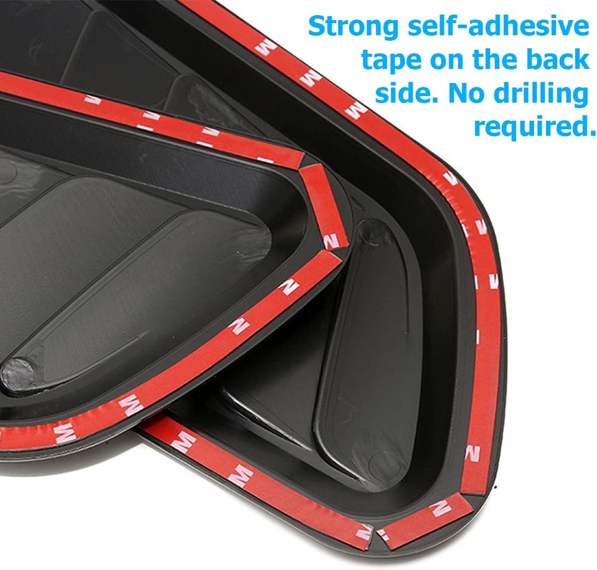 2PCS Universal Hood Air Vents for Car Hood Scoop, Bonnet Vent Hood Air Intake Trim Cover (Black) - Image 11