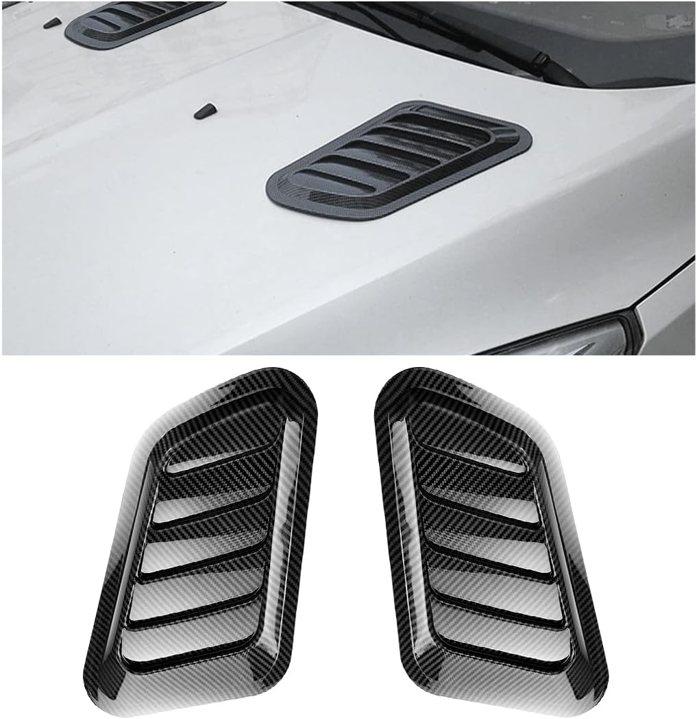2PCS Universal Hood Air Vents for Car Hood Scoop, Bonnet Vent Hood Air Intake Trim Cover (Black) - Image 27