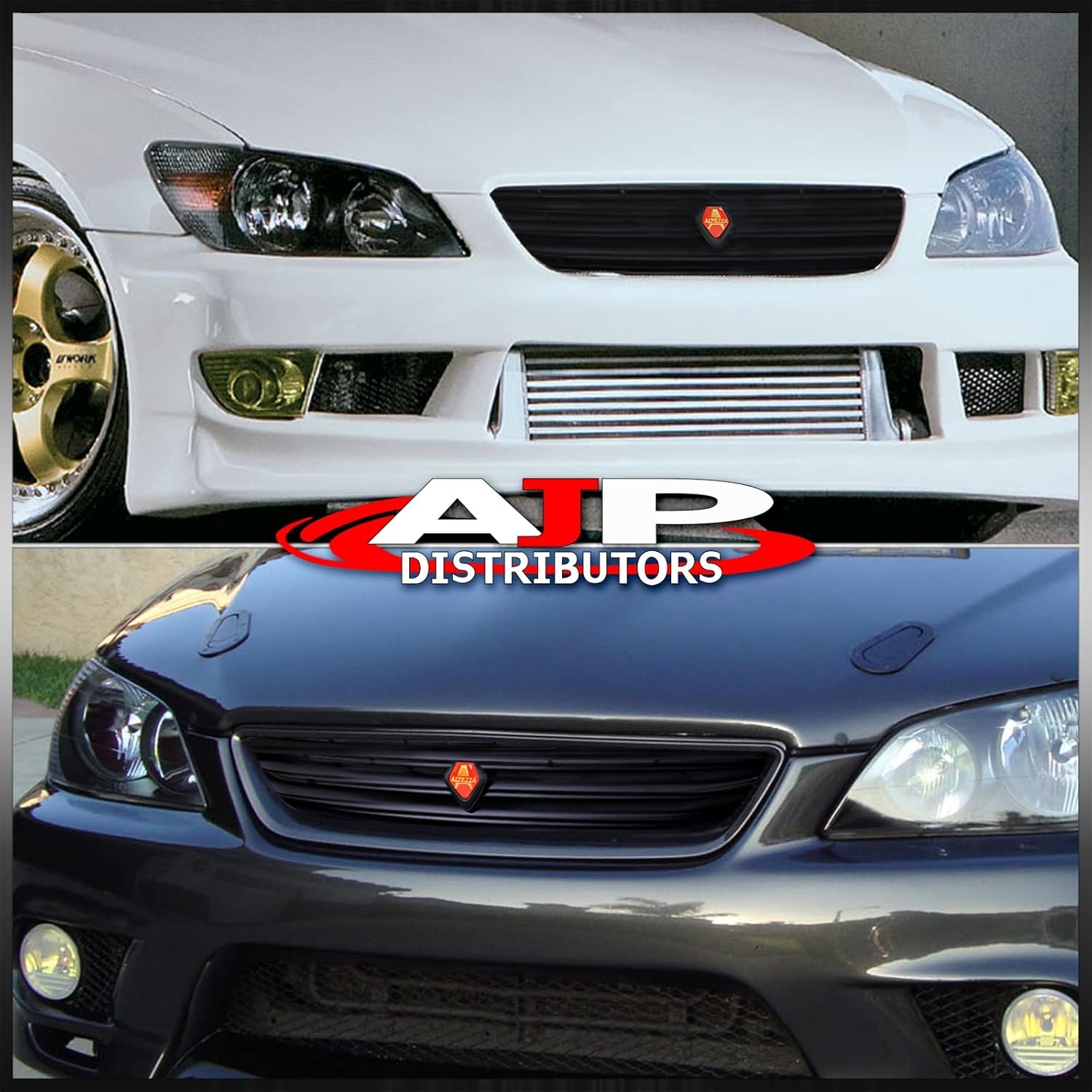 AJP Distributors Front Upper Bumper Hood Altezza Grill Mesh Grille ABS Cover Black JDM VIP Emblem Compatible/Replacement For IS300 IS200 XE10 GXE10 JCE10 SXE10 2001 2002 2003 2004 2005 01 02 03 04 05 - Image 3
