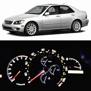 WLJH Bright White Dash Instrument Panel Gauge Cluster Led Light Bulbs Kits For Lexus Is300 2001-2005, Pack of 5