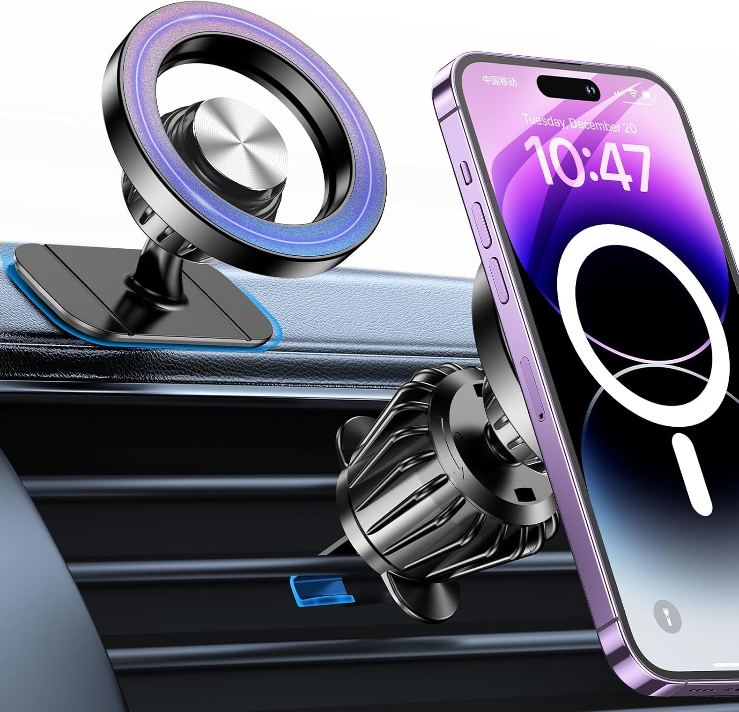 Kaistyle for Magsafe Car Mount20 Strong MagnetsMagnetic Phone Holder for Car Phone Holder Mount Dash Mounted Holders Cell Phone Holders for Your Car Accessories for Women Men for iPhone 17 16 15 14