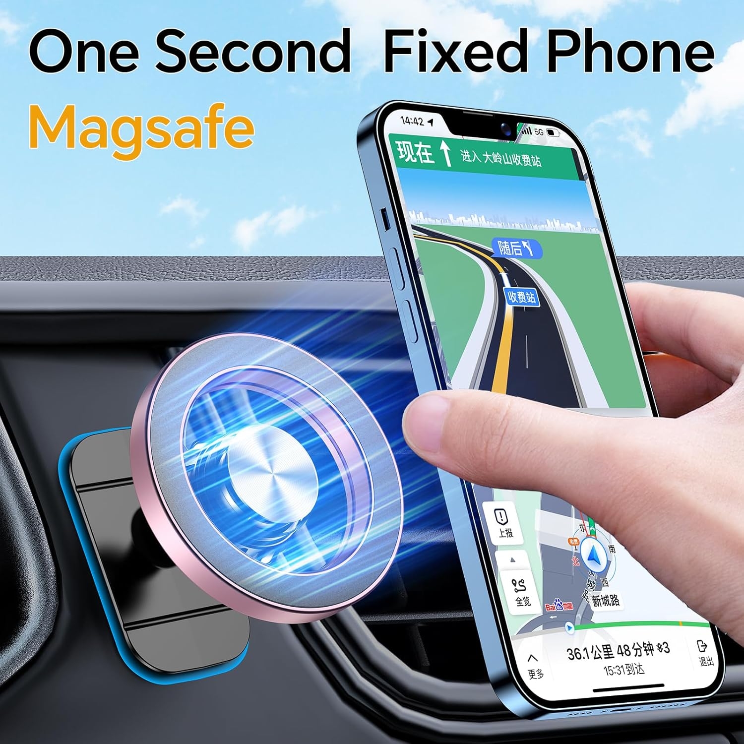 Kaistyle for Magsafe Car Mount20 Strong MagnetsMagnetic Phone Holder for Car Phone Holder Mount Dash Mounted Holders Cell Phone Holders for Your Car Accessories for Women Men for iPhone 17 16 15 14 - Image 20
