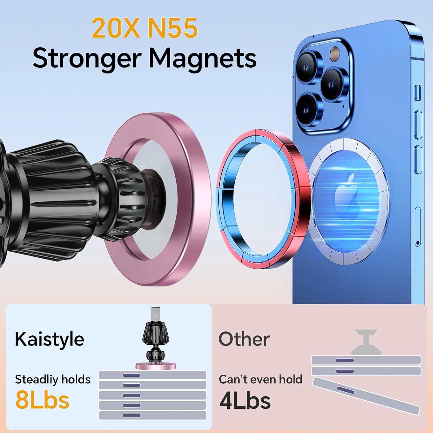 Kaistyle for Magsafe Car Mount20 Strong MagnetsMagnetic Phone Holder for Car Phone Holder Mount Dash Mounted Holders Cell Phone Holders for Your Car Accessories for Women Men for iPhone 17 16 15 14 - Image 21