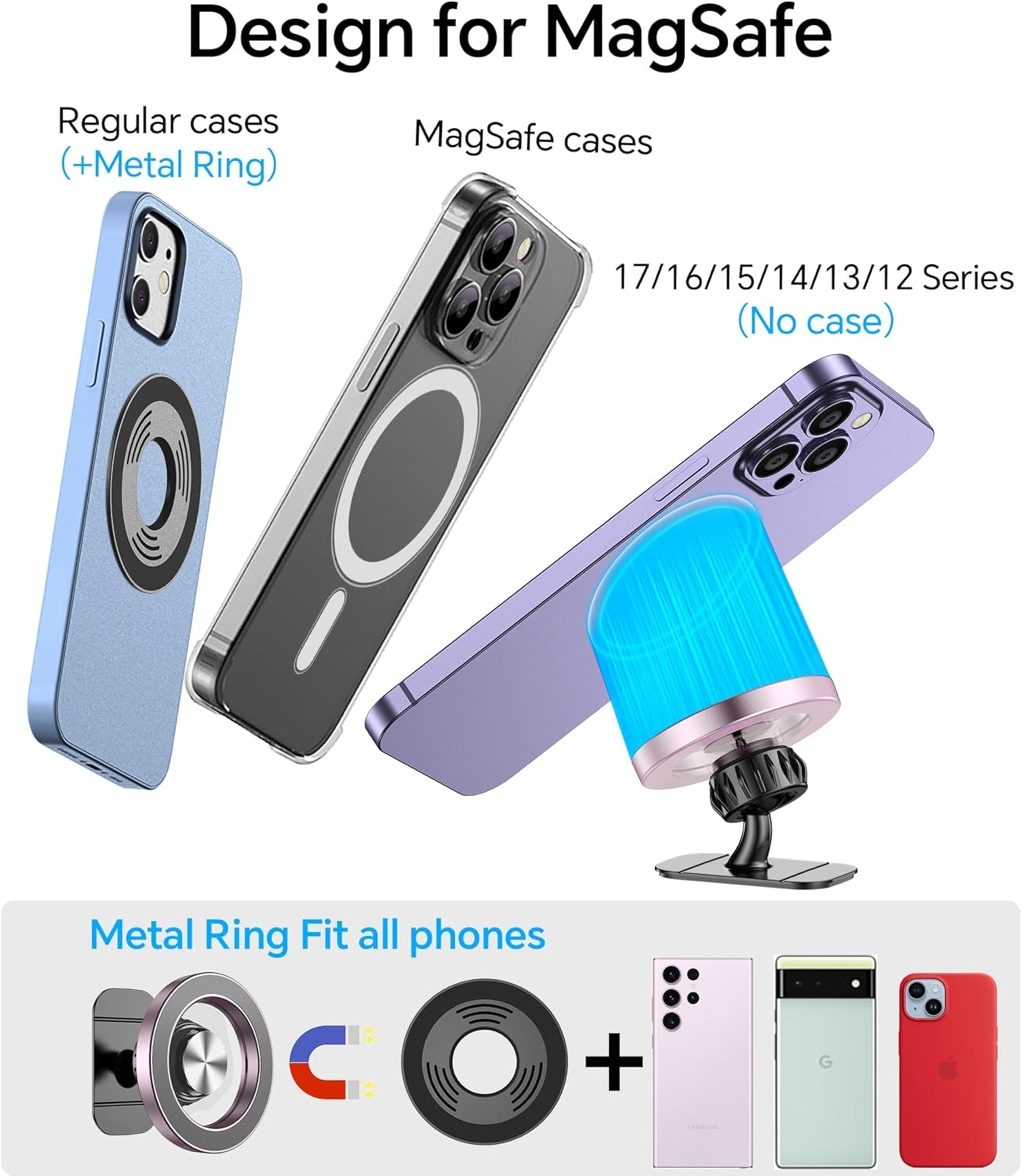 Kaistyle for Magsafe Car Mount20 Strong MagnetsMagnetic Phone Holder for Car Phone Holder Mount Dash Mounted Holders Cell Phone Holders for Your Car Accessories for Women Men for iPhone 17 16 15 14 - Image 23