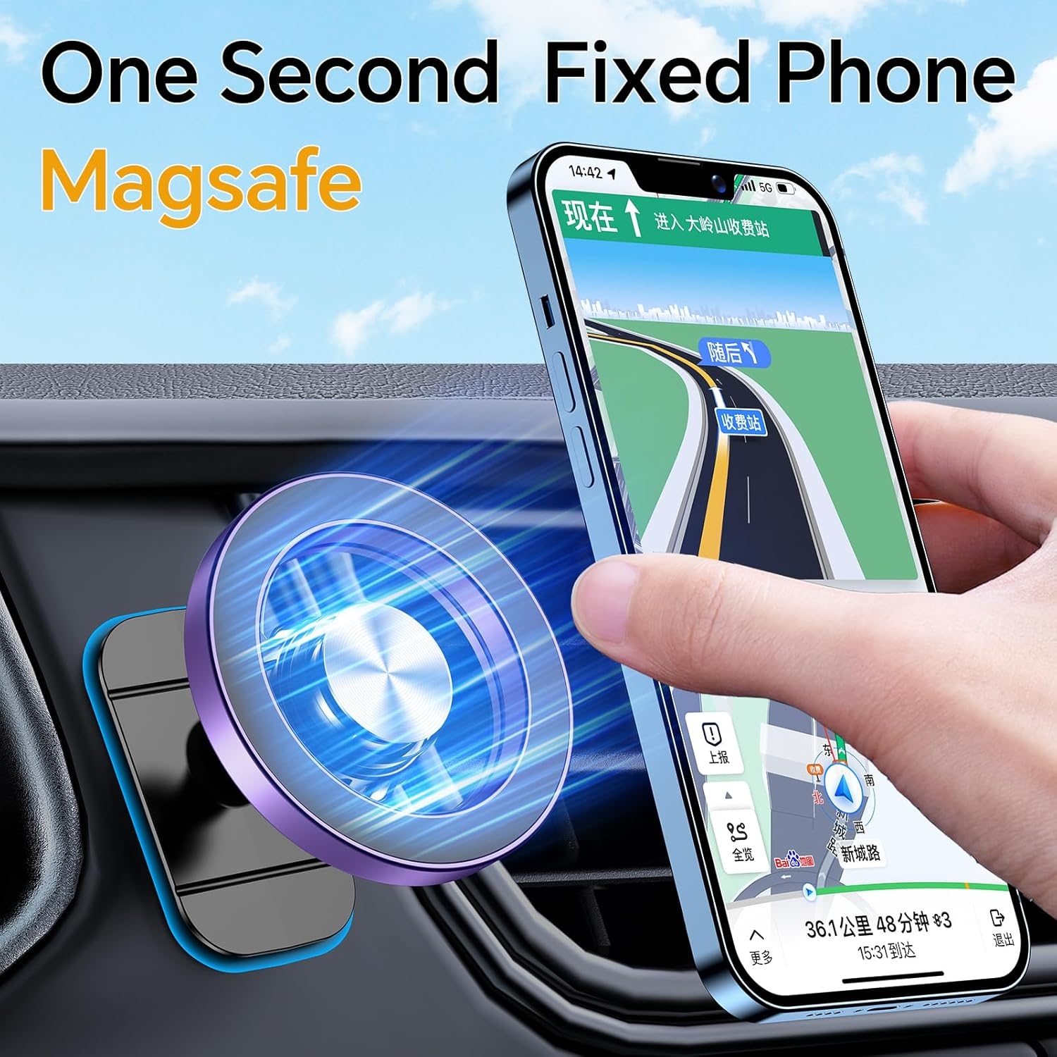 Kaistyle for Magsafe Car Mount20 Strong MagnetsMagnetic Phone Holder for Car Phone Holder Mount Dash Mounted Holders Cell Phone Holders for Your Car Accessories for Women Men for iPhone 17 16 15 14 - Image 26