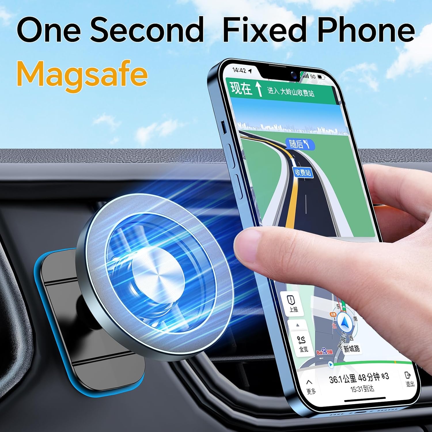 Kaistyle for Magsafe Car Mount20 Strong MagnetsMagnetic Phone Holder for Car Phone Holder Mount Dash Mounted Holders Cell Phone Holders for Your Car Accessories for Women Men for iPhone 17 16 15 14 - Image 38