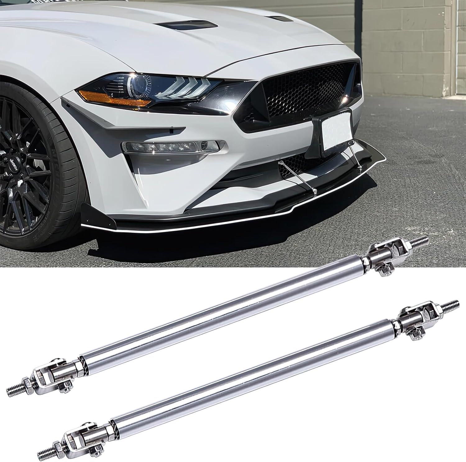 2PCS 8"-11" Adjustable Front Bumper Lip Splitter Support Rods Universal Bumper Lip Support Rods Compatible with Most Car Vehicles (Red) - Image 11