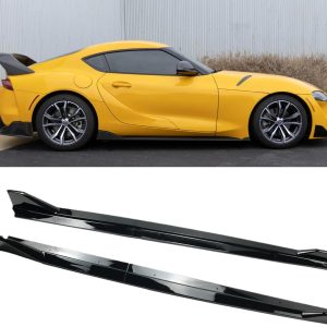 Side Skirts 4Pcs for Toyota GR Supra A90 A91 MK5 2020-2024 AG Style Side Skirt Extension Splitter (Glossy Black)