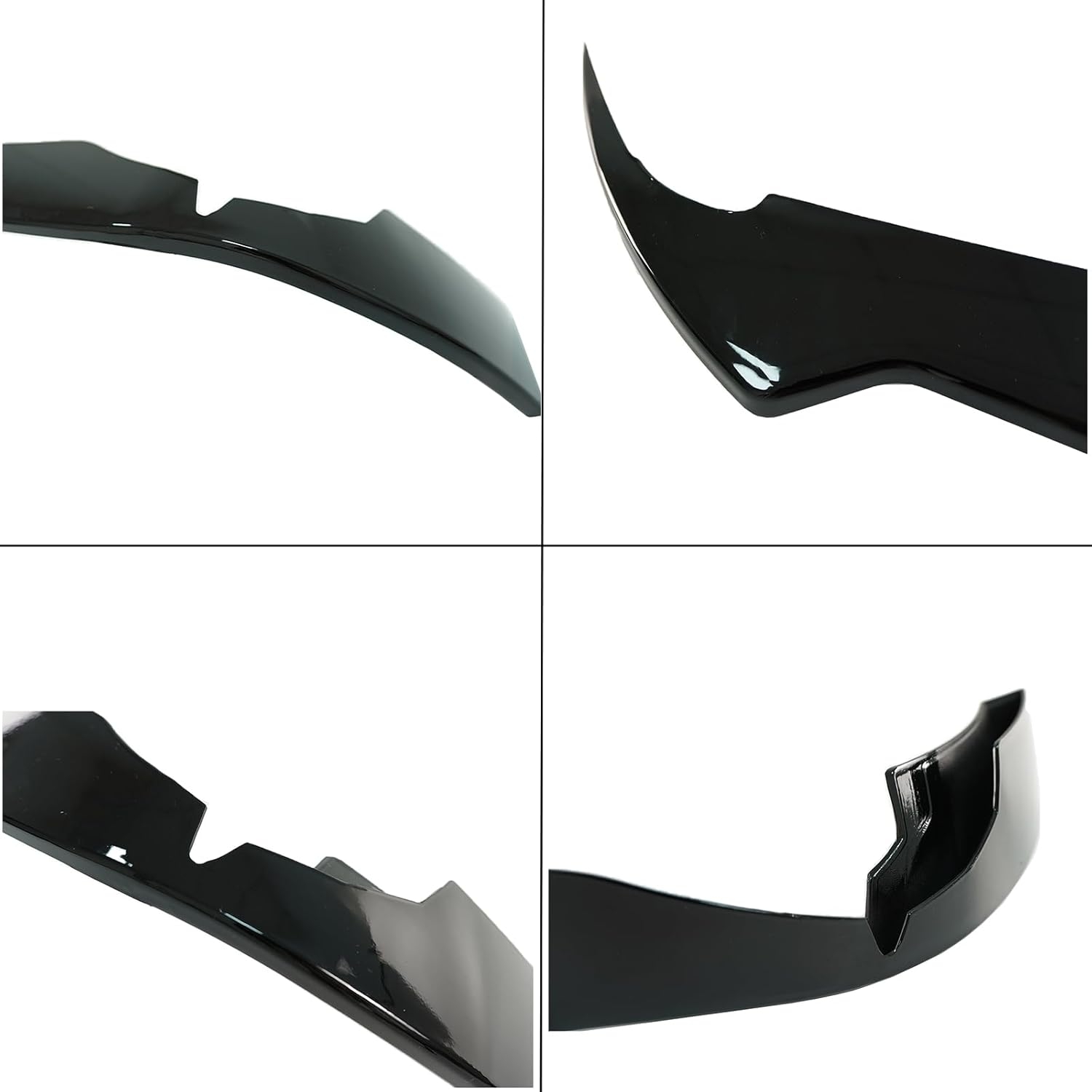 A Pair Canards Front Bumper for Chevrolet Corvette C8 Stingray/Z51 2020-2024 Front Bumper Spoiler Splitter Side Dive Plane Air Vent Fins Intake Grill Inserts ABS Plastic (Glossy Black) - Image 5