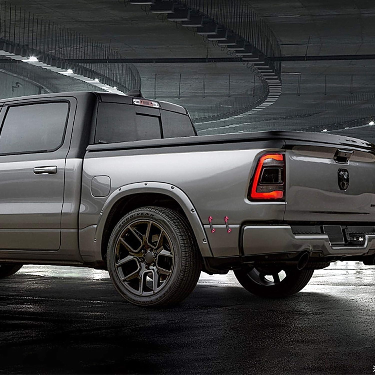 TOMALL 2 Pcs 45mm Car Adjustable Front/Rear Bumper Lip Splitter Support Strut Rod Carbon Fiber Red Universal Auto Bumper Fasteners Lever (Carbon Fiber Red) - Image 6