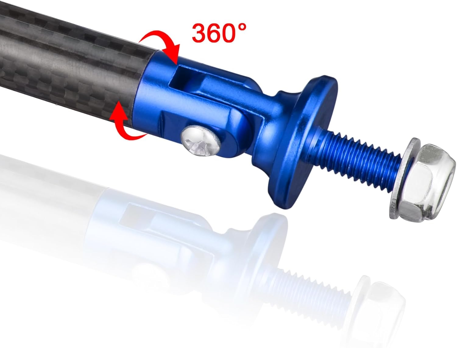 TOMALL 2 Pcs 45mm Car Adjustable Front/Rear Bumper Lip Splitter Support Strut Rod Carbon Fiber Red Universal Auto Bumper Fasteners Lever (Carbon Fiber Red) - Image 24