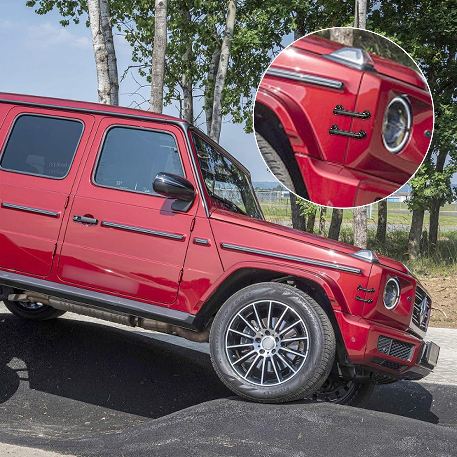 TOMALL 2 Pcs 45mm Car Adjustable Front/Rear Bumper Lip Splitter Support Strut Rod Carbon Fiber Red Universal Auto Bumper Fasteners Lever (Carbon Fiber Red) - Image 39