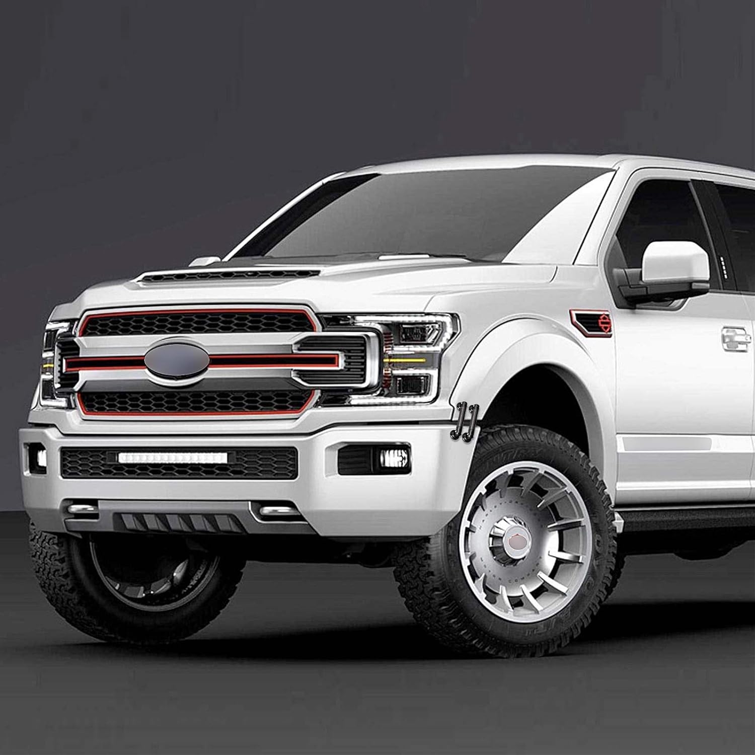 TOMALL 2 Pcs 45mm Car Adjustable Front/Rear Bumper Lip Splitter Support Strut Rod Carbon Fiber Red Universal Auto Bumper Fasteners Lever (Carbon Fiber Red) - Image 40