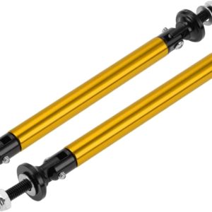 2pcs 100mm/3.94in Car Splitter Support Rods Adjustable Front Rear Bumper Lip Splitter Strut Rod Tie Support Bars Aluminum Alloy Gold Tone Stable