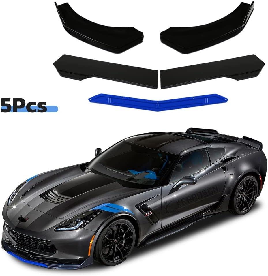 Front Splitter Lip, Front Bumper Lip, Universal Lip Protector Adjustable Body Kits Red Lip Splitter - Sharp Black,with Adjustable 8"-11" Support Rod(Red) - Image 20