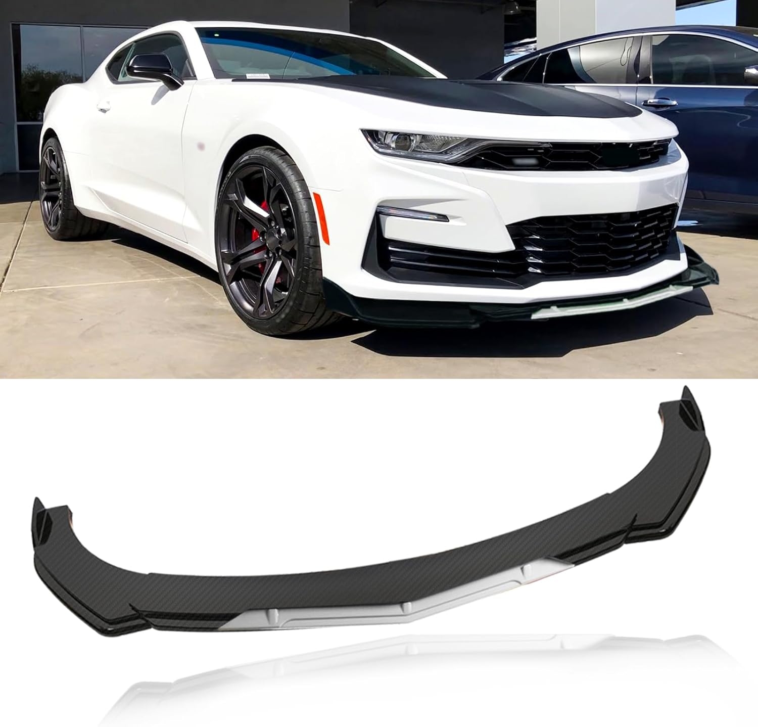 Front Splitter Lip, Front Bumper Lip, Universal Lip Protector Adjustable Body Kits Red Lip Splitter - Sharp Black,with Adjustable 8"-11" Support Rod(Red) - Image 38