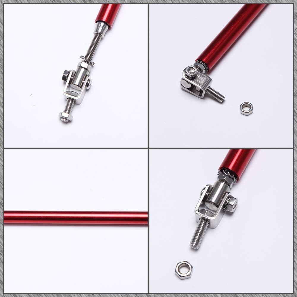 Front Splitter Lip, Front Bumper Lip, Universal Lip Protector Adjustable Body Kits Red Lip Splitter - Sharp Black,with Adjustable 8"-11" Support Rod(Red) - Image 59