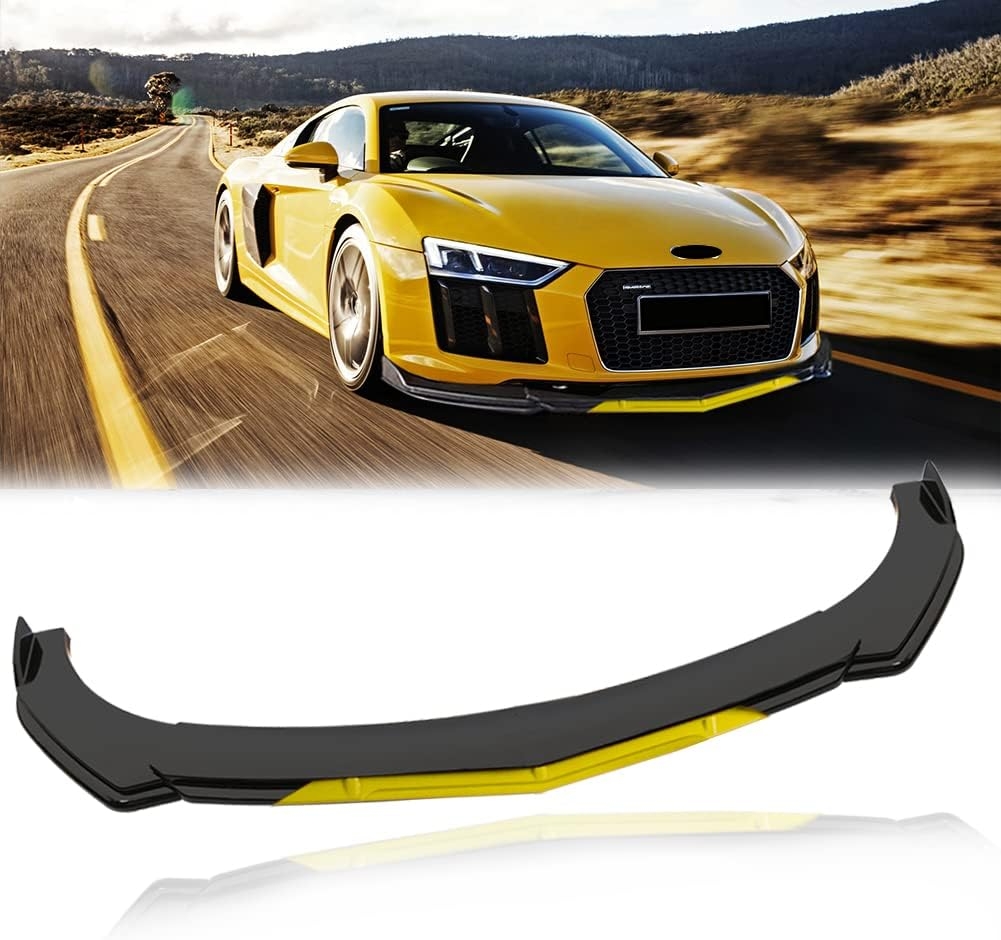 Front Splitter Lip, Front Bumper Lip, Universal Lip Protector Adjustable Body Kits Red Lip Splitter - Sharp Black,with Adjustable 8"-11" Support Rod(Red) - Image 60