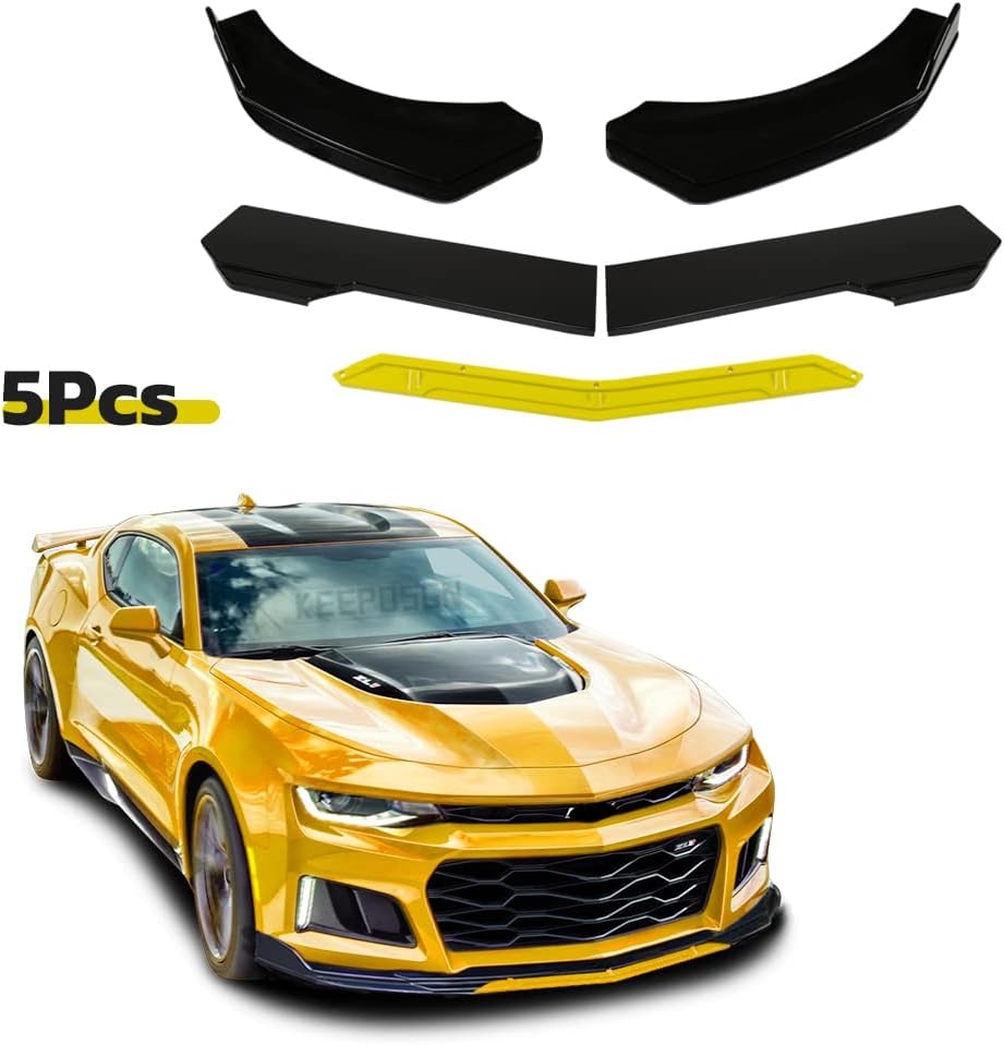 Front Splitter Lip, Front Bumper Lip, Universal Lip Protector Adjustable Body Kits Red Lip Splitter - Sharp Black,with Adjustable 8"-11" Support Rod(Red) - Image 61