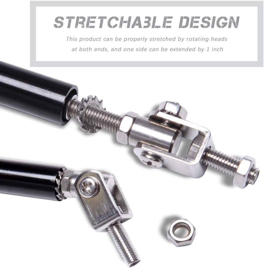 Front Splitter Lip, Front Bumper Lip, Universal Lip Protector Adjustable Body Kits Red Lip Splitter - Sharp Black,with Adjustable 8"-11" Support Rod(Red) - Image 68