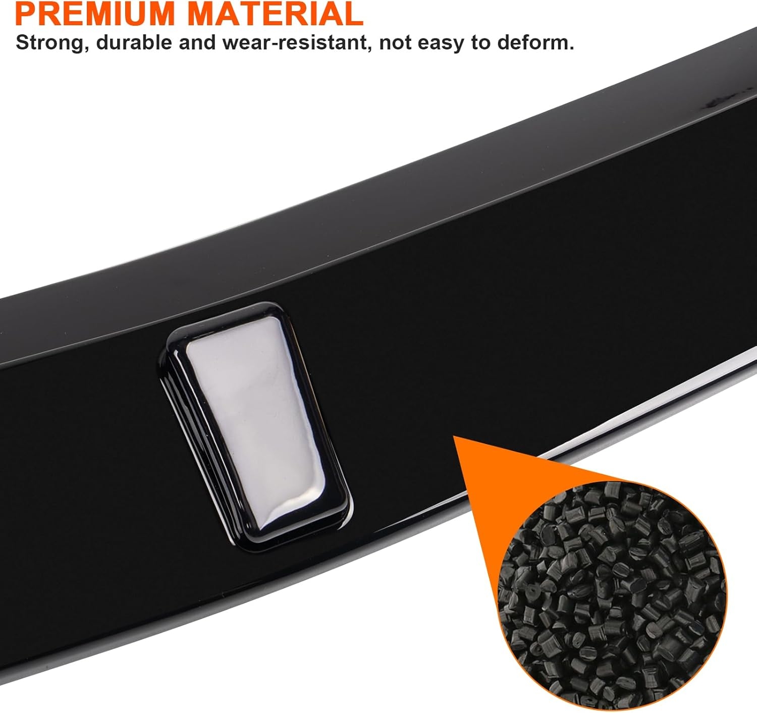 Car Front Spoiler Compatible with Ford Mustang 2015 2016 2017,ABS Front Bumper Lip Body Kit Spoiler,3pcs Glossy Black Car Splitter - Image 5