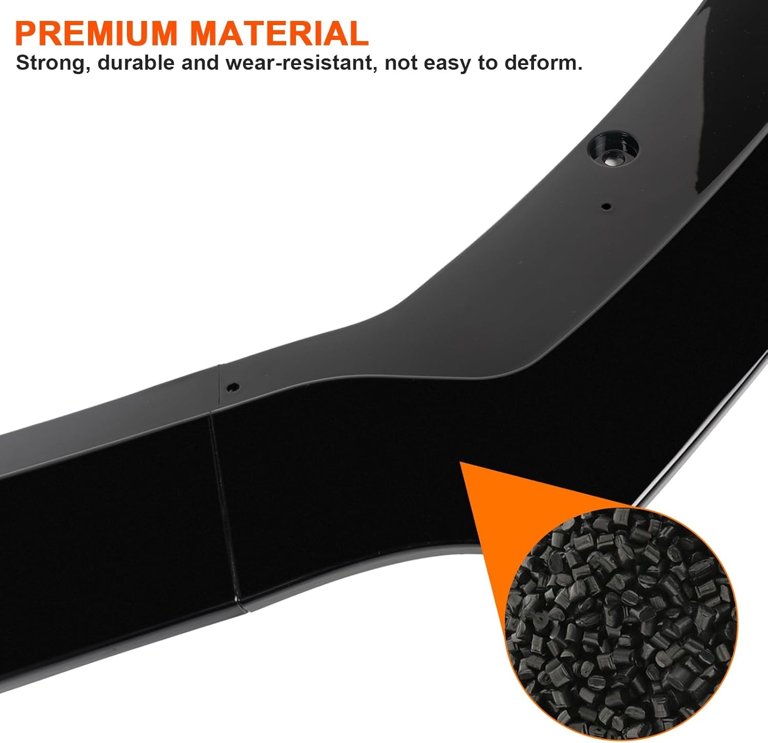 Car Front Spoiler Compatible with Ford Mustang 2015 2016 2017,ABS Front Bumper Lip Body Kit Spoiler,3pcs Glossy Black Car Splitter - Image 13