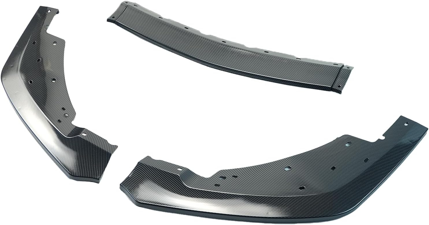 3Pcs Front Bumper Lip Splitter Compatible with for Ford Mustang GT500 MP Style 2015-2022 Front Lower Lip Trim Protection Splitters Spoiler (Carbon Fiber Print) - Image 5