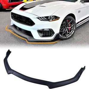 Front Lip Bumper Fit for Ford Mustang GT 2018-2023 Chin Splitter Spoiler Diffuser Protector Guard Wing Body Kit Air Dam Mustang Accessories(Matte Black)