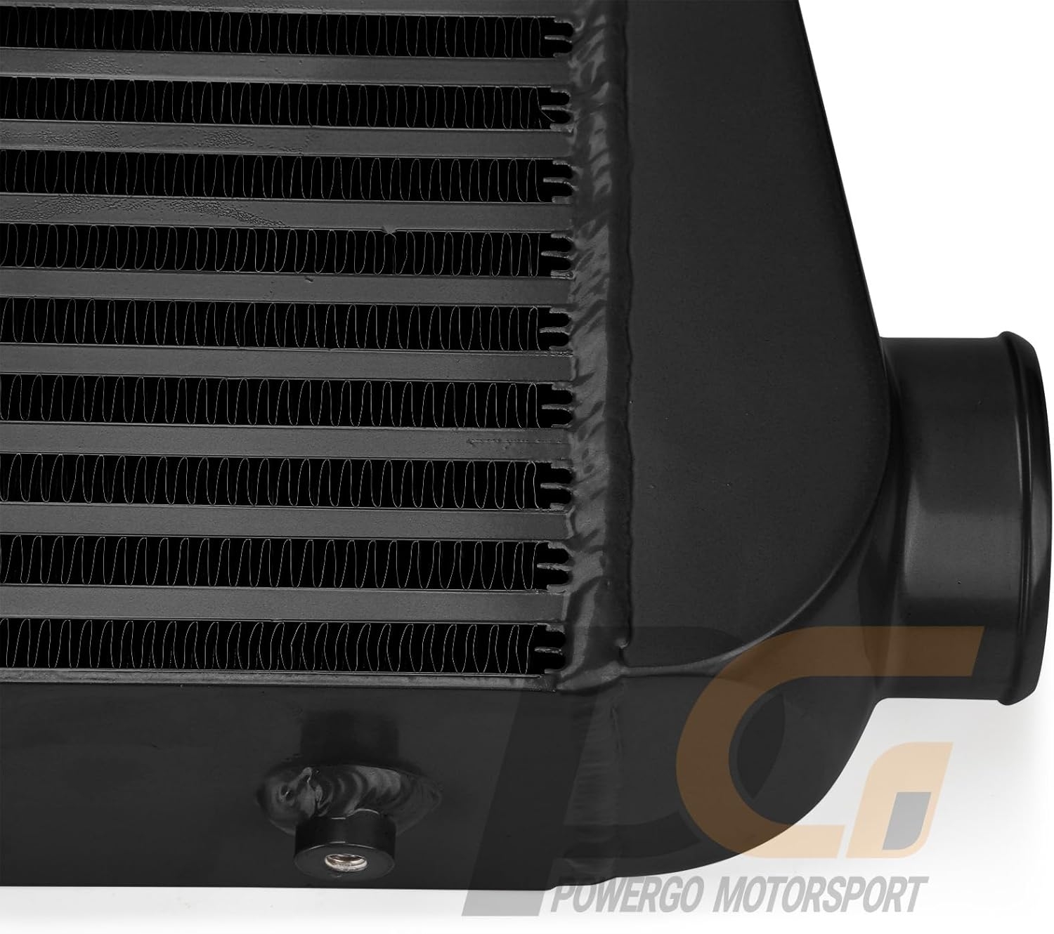 Universal Turbo Intercooler 31x12x3 in. BLACK Front Mount Intercooler FMIC Fits Camaro Mustang Supra 350Z S13 - Image 6
